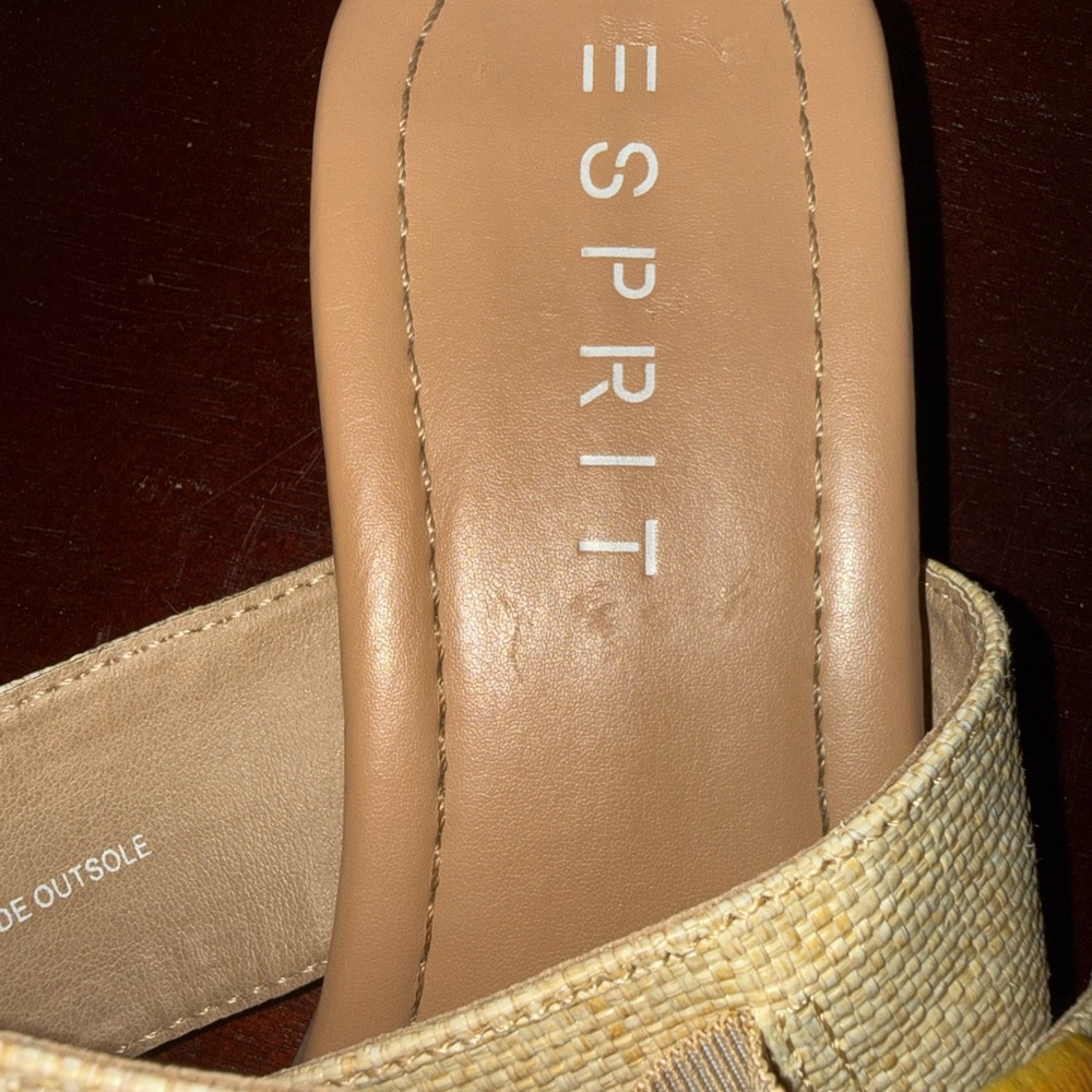 ESPRIT Sandals Size 9M Willette Ivory Two Straps Buckle - Picture 7 of 8
